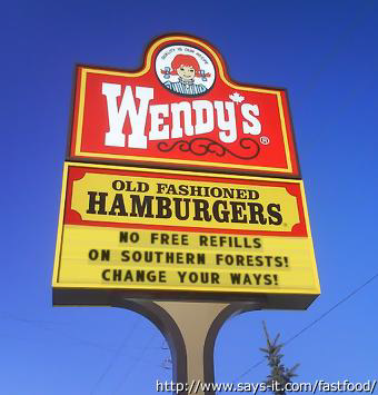 Wendy's Sign