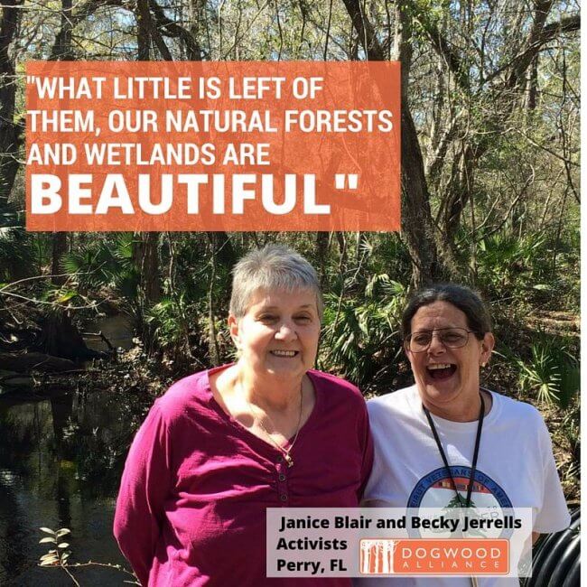 Becky And Janice Stand for Forests